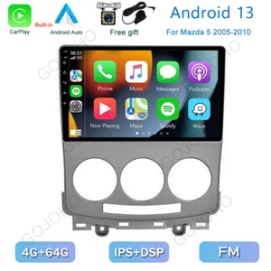 4+64GB For Mazda 5 2005-2010 Radio Car Stereo Apple CarPlay Android 13 GPS Navi - Picture 1 of 21