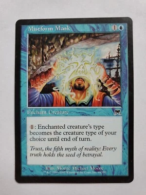 MTG Magic The Gathering Card Mistform Mask Enchant Creature Blue Onslaught  - Image 1 of 2