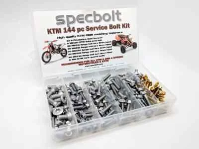 Комплект болтов KTM 2 и 4-тактный для грязевых велосипедов и квадроциклов 144 шт SX EXC XC MXC 65 125 250 300 450 - Изображение 1 из 4