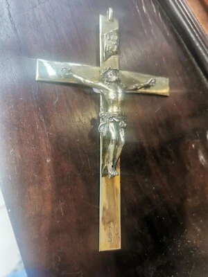 antico argento catania XIX secolo crocifisso  vermeil - Immagine 1 di 4