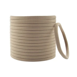 10er Pack Weiche Nylon Stirnbänder Zum Selbermachen Basteln, Dehnbar Elastisch Baby Haarbänder Beige - Bild 1 von 6