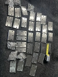 30 Satin Nickel 3,5" x 3,5" mit 1/4" Radius Türscharniere gebürstet innen kostenloser Versand - Bild 1 von 9