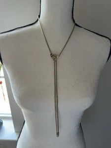 Collar Largo Vintage Sarah Coventry Tono Dorado Estilo Lariat N1 - Imagen 1 de 8