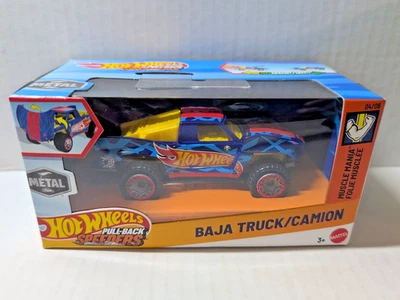 Nuevo camión/camión Hot Wheels 2024 Pull-Back Speeders Baja Foto 1 de 4