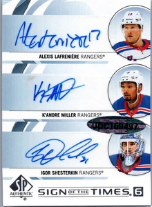 2024/25 SP Authentic Sign Of The Times 6 Autos New York Rangers 4/6 - Picture 1 of 4