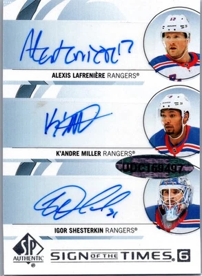 2024/25 SP Auténtico Sign Of The Times 6 Autos New York Rangers 4/6 Foto 1 de 4