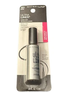 Maybelline Ultra Liner Waterproof  Liquid Eye Liner 301 Black 0.25oz / 7.3ml-New - Picture 1 of 6