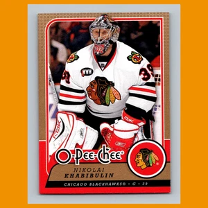 Tarjeta de hockey Nikolai Khabibulin #104 2008-09 O-Pee-Chee Chicago Blackhawks NHL - Imagen 1 de 3
