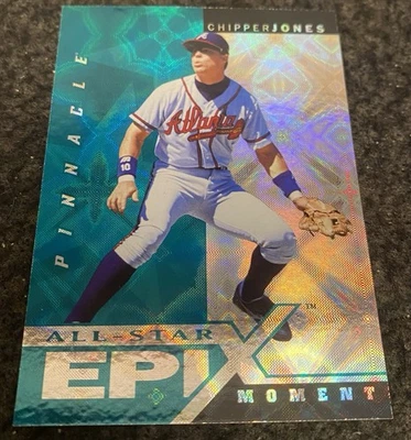 1998 Pinnacle Plus All-Star Epix Moment Foil Emerald Chipper Jones #E15 Braves^ - Изображение 1 из 4