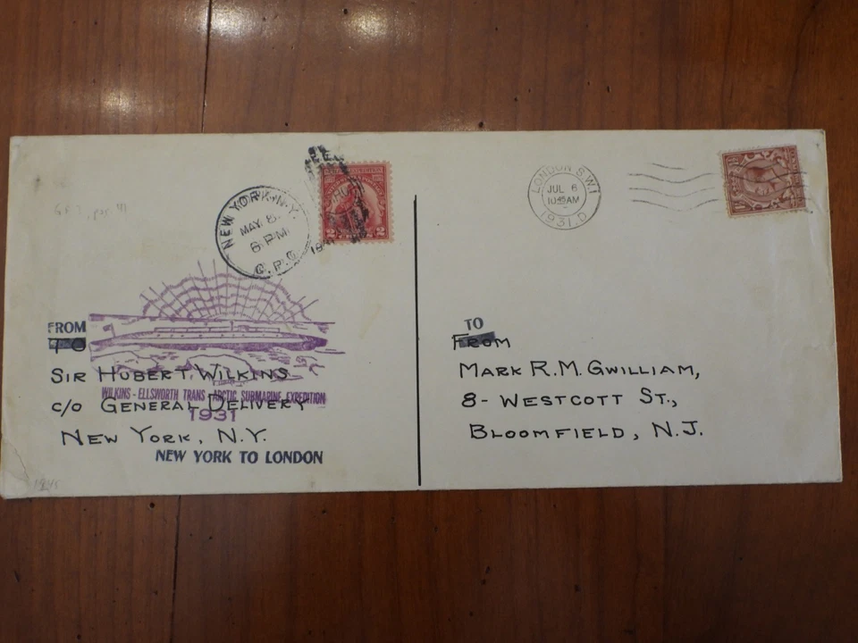 Arctic Hubert Wilkins Ellsworth Submarine Expedition New York London 1931 Polar - Image 1 of 1