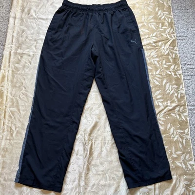 Pantalones de chándal Puma para hombre talla XL negro gris a rayas forro de malla deportes entrenamiento Foto 1 de 4