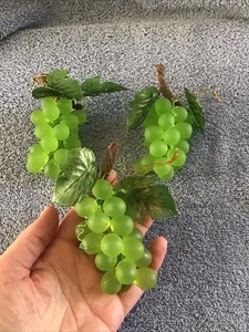 Ramo de uva vintage árbol de Navidad adorno vino decoración MCM verde uvas fruta - Imagen 1 de 13