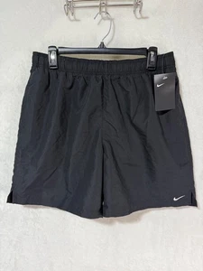 Nike Solid Black Woven Badehose Herren Größe L NESSA559-001 *Neu mit Etikett - Bild 1 von 9