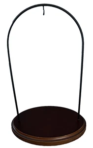 Ne'Qwa Art GROß Nussbaum Finish Tischplatte hängender ORNAMENTSTÄNDER 9" hoch - Bild 1 von 7