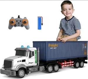 Remote Control Semi Truck with Trailer - 23.6 Inch 9-Channel RC Semi Truck Toy f - Picture 1 of 5