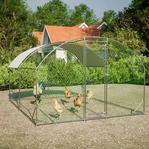 9.84' x 13.12' x 6.56' Large Chicken Coop Metal with Waterproof & Anti-UV Cover - Picture 1 of 7