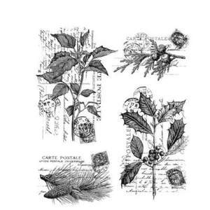 Tim Holtz Cling Rubber Stamps - Festliche Collage CMS459 - Bild 1 von 3