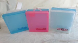 Nintendo NES Clamshell Protective Case Lot Of 6, 3 Colors, Clear, Pink, Blue - Picture 1 of 6