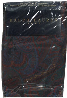 NUEVO Polo Ralph Lauren Ewan Paisley Almohada De Colección ¡Falsa! Estándar 400 TC Francia Foto 1 de 2