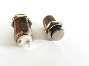 NUEVO 1 pieza interruptor de metal 12 mm botón pulsador HFH - Imagen 1 de 4