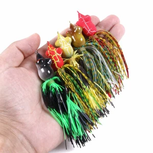 5 Stück Set 9cm/7g Frosch Top Wasser Angeln Köder Gummi Rock Köder Schwimmen Swimbait - Bild 1 von 12
