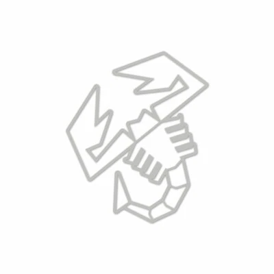 Adesivi per Abarth Scorpione Trasparente Bordo Argento 113 mm - Immagine 1 di 3