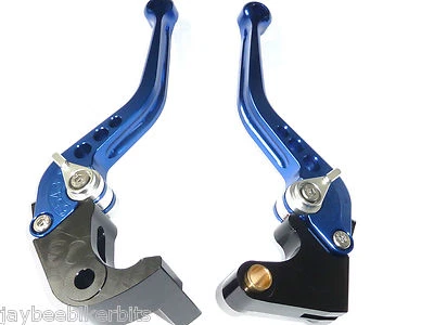 HONDA  CBR1000RR 2008-2022 SHORT BLUE BRAKE & CLUTCH LEVER SET ROAD RACE TS107 - Image 1 of 4