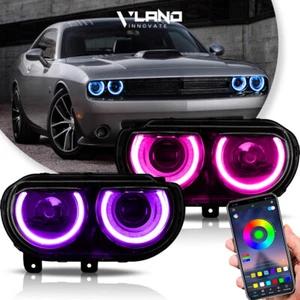 Conjunto de faros LED RGB VLAND para Dodge Challenger 2008-2014 - Imagen 1 de 13