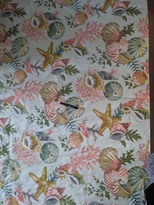 Mill Creek Grantoli Printed Polyester Outdoor Fabric shell sealife 2.5yd x 54" - Image 1 of 2