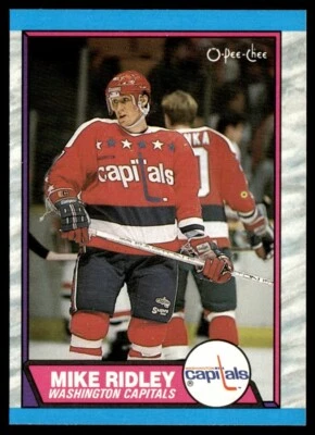 1989-90 O-Pee-Chee #165 Mike Ridley Washington Capitals - Image 1 of 2