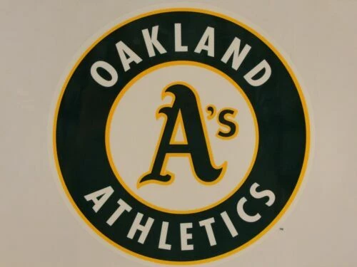 Oakland Athletics MLB Reusable Static Cling JUMBO Decal LOGO SIZE  11" X 11" - Image 1 of 1