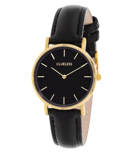 Reloj de cuarzo negro CLUELESS para dama 36 mm + correa de cuero BCL10102-103 - Imagen 1 de 2