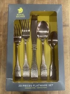 ROYAL HOME 20 TEILIGES BESTECKSET EDELSTAHL GOLD/KUPFER Farbe. Neu! - Bild 1 von 6
