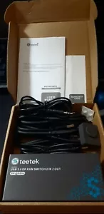 NEW!! Steetek USB 3.0 KVM Switch Dual Monitor 2 Port Box, 8K@60Hz - 2 In 1 Out - Picture 1 of 8