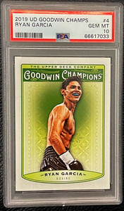 2019 UD Goodwin Champions #4 KING RYAN GARCIA RC Rookie Card PSA 10 Gem Mint QTY