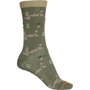 Merrell Women's S/M Shoe 5 - 9.5 Ranger Retro Cotton Crew Outdoors Socks Green - Picture 1 of 5