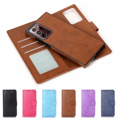 Removable Wallet Case Leather Flip Cover for Samsung Galaxy Note20 Ultra 10+ 9 8 - Image 1 of 4