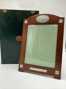 Williams & Scott London Ornate Wooden Frame Accented W/Sterling Silver 9.5" x 7" - Picture 1 of 9