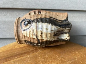 Escultura colgante de cerámica artística brutalista de peces MCM de colección maceta abierta 7"" - Imagen 1 de 13