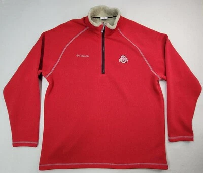 Ohio State Columbia 1/4 Zip Fleece Mens XL Omni Shield Sherpa Collar Pullover - Image 1 of 4