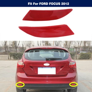 Pair Left&Right Rear Bumper Lamp Reflector Reflex Light For Ford Focus 2012-2014 - Picture 1 of 7