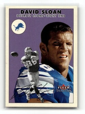 2000 Fleer Tradition #185 David Sloan Detroit Lions - Image 1 of 2