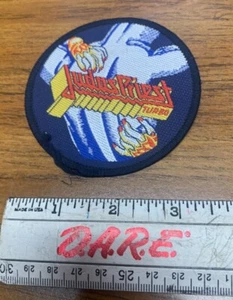 VINTAGE PATCH Judas Preist Turbo British Steel Heavy Metal 1980s hair metal bdsm - Picture 1 of 2