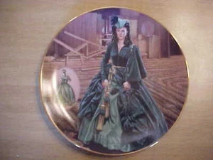 "Bradford Exchange Lo que el viento se llevó 1993 placa de coleccionista ""Vestido cortinas verdes" - Imagen 1 de 3