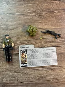 Vintage 1987 GI Joe Tunnel Rat Figure Almost Complete w/Filecard - C726 - Picture 1 of 4