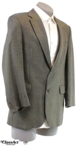 Cappotto sportivo Jos A Bank marrone a quadri pied de poule seta lana blazer giacca 42R - Foto 1 di 7