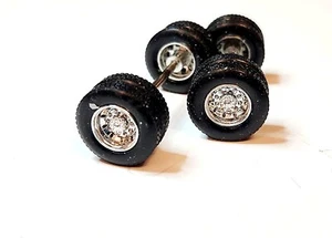 2 - DCP - Most Brands 1/64th KW, PETERBILT, CHROME DUAL WHEELS, TIRES & Axles - Picture 1 of 5
