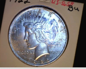 1922-P US Peace Dollar, Stempelglanz High Grade, 0,7734 Oz Slv (US-5658) - Bild 1 von 2