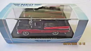 NEO SCALE MODELS 44842 - 1:43 1959 DODGE D100 SWEPTSIDE PICKUP BLACK/RED NIB - Picture 1 of 7