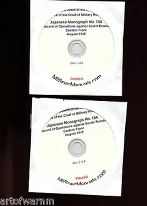 Japanese Report CD-rom # 154 Opers against Russia -Eastern Front Aug 1945 2 CDs - Picture 1 of 1